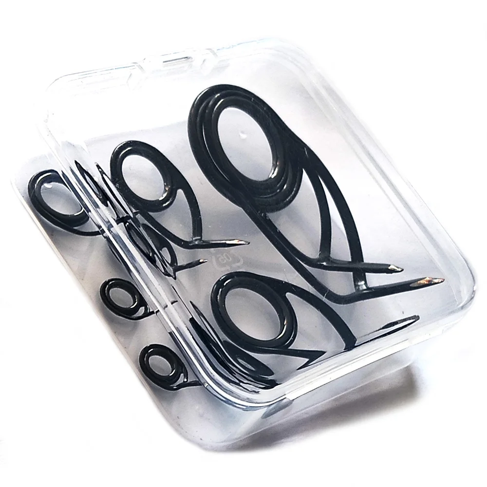 KL Guide Stainless Steel Single Foot Mold, Copy Fuji SIC Ring for Spinning Rod, 9Pcs per Set