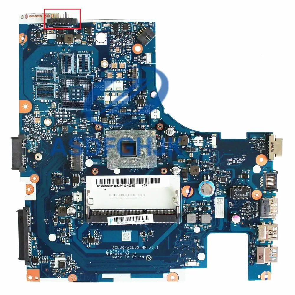 

Оригинальная материнская плата Lenovo G40-30 N2830 DDR3 ACLU9ACLU0 NM-A311 REV1.0 материнская плата 100% ТЕСТ ОК