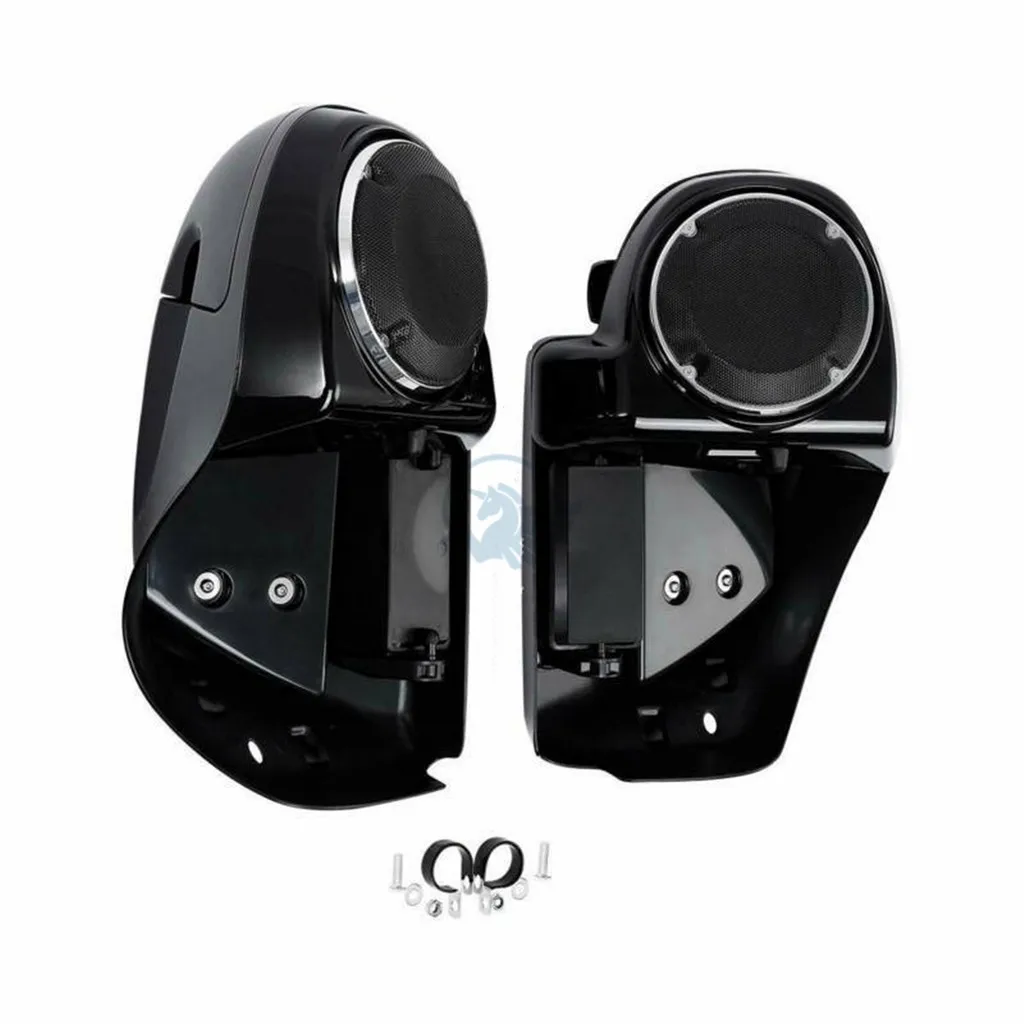

Gloss Black 6.5" Speakers Lower Vented Fairing Leg box for harley 2014 up touring CVO road king street ultra electra road glide