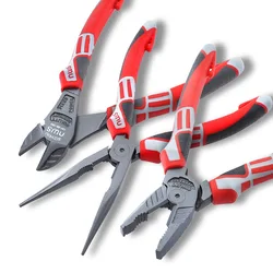 Wire Cutter 6” 7” 8” Industrial Grade CR-V Side Cutters Multifunctional Needle Nose Pliers Cutting Tools for Electrician