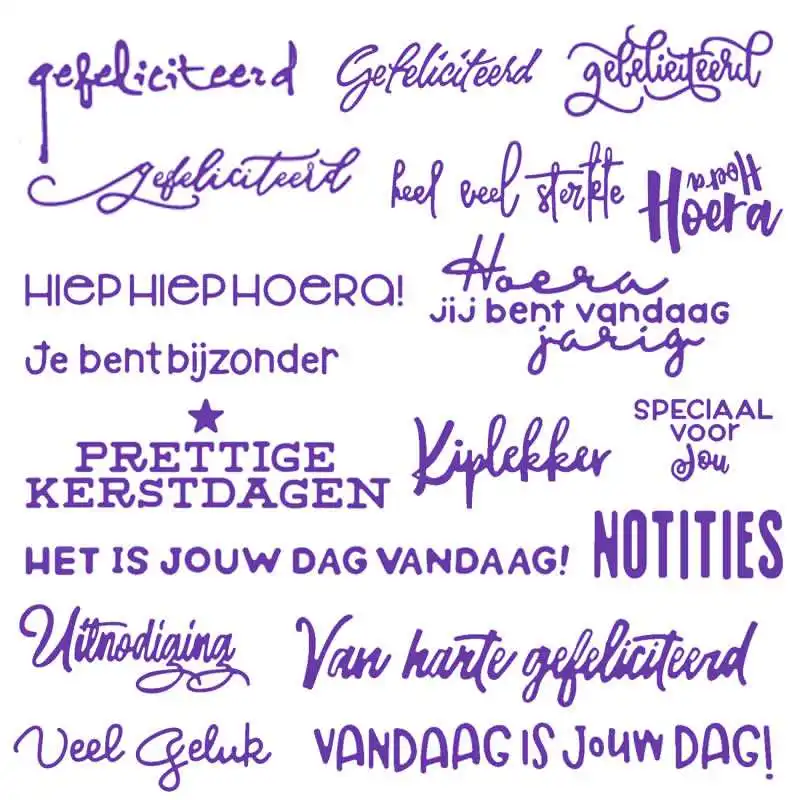 

Notities Dutch Words Phrases Metal Cutting Dies Scrapbooking For Card Album Photo Making DIY Crafts Stencil 2020