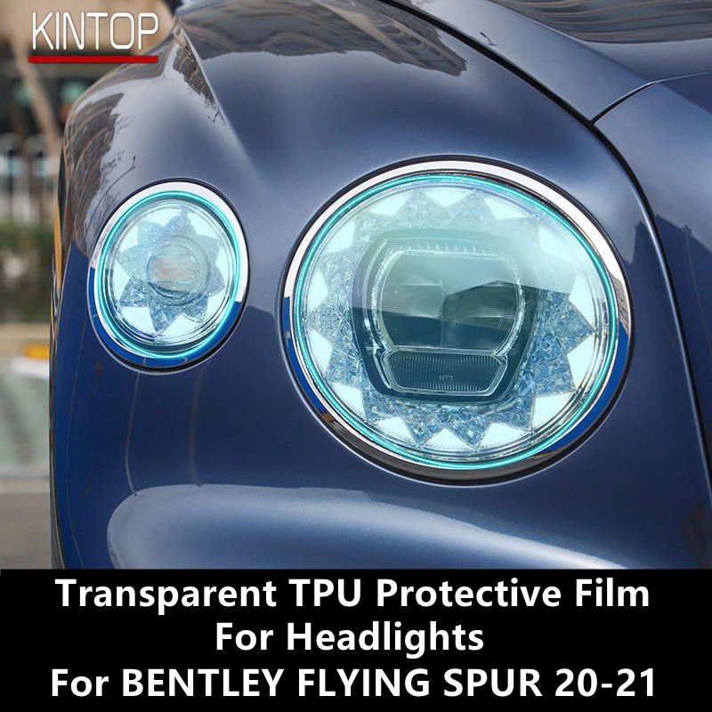 

For BENTLEY FLYING SPUR 20-21 Headlights Transparent TPU Protective Film Anti-scratch Repair Film Accessories