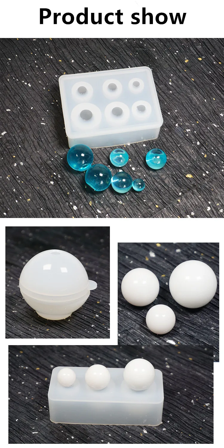 1pc Star Ball 6 even Sphere Silicone Mold DIY Mirror Pendant Silicone UV Mold for Making Pedant Jewelry Exoxy Resin Molds