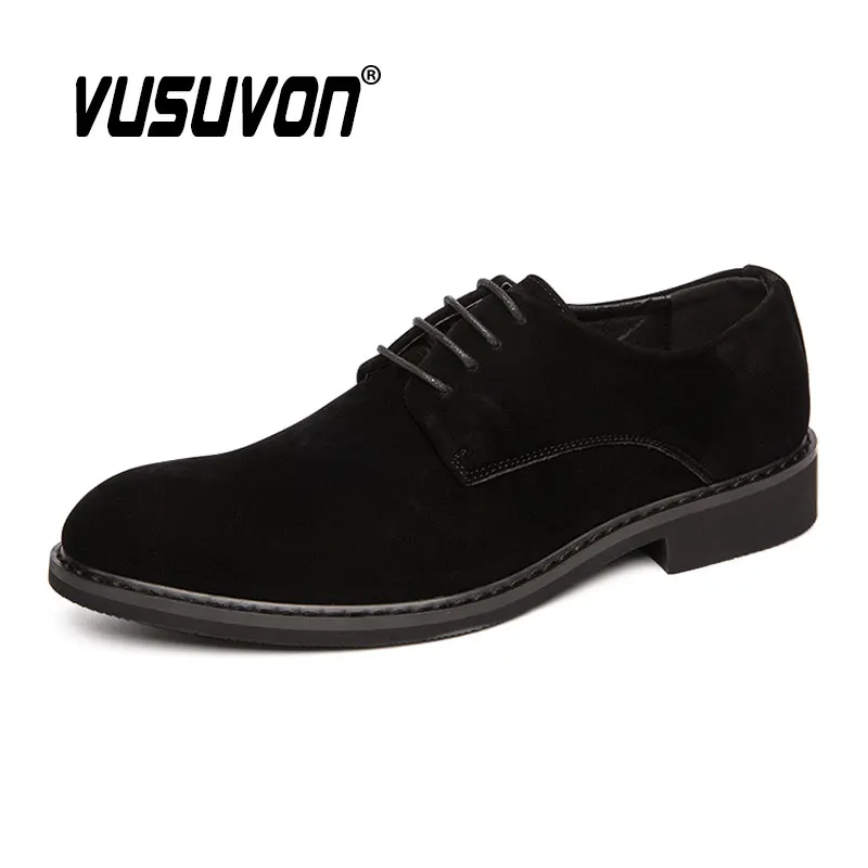 2021 Fashion Winter Suede Leather Green Men Derby Shoes Oxford Casual Classic Black Sneakers Comfortable Footwear Dress Flats