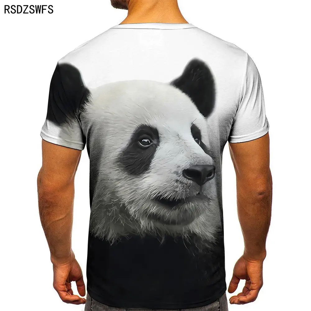 2021 Summer 3D Printing T-Shirt Panda Painting Men\'s Short Sleeves Trendy Menswear Entleman Style Design Casual Tshirt Tops Tees