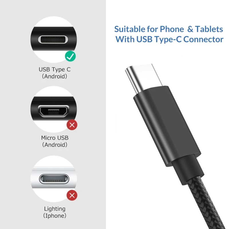 USB Type C Fast Charger Cable For Samsung S21 S20 FE S10 S9 Plus Note 20 Ultra A72 A52 A32 A22 5G M42 M32 Phone USB C Cable