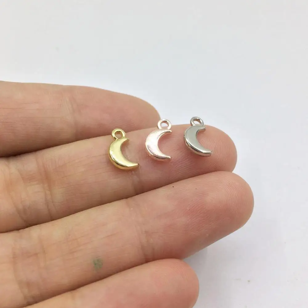 

Eruifa 20pcs 8mm Tiny Moon Zinc Alloy Charms Pendant Jewelry DIY Handmade 2 Colors