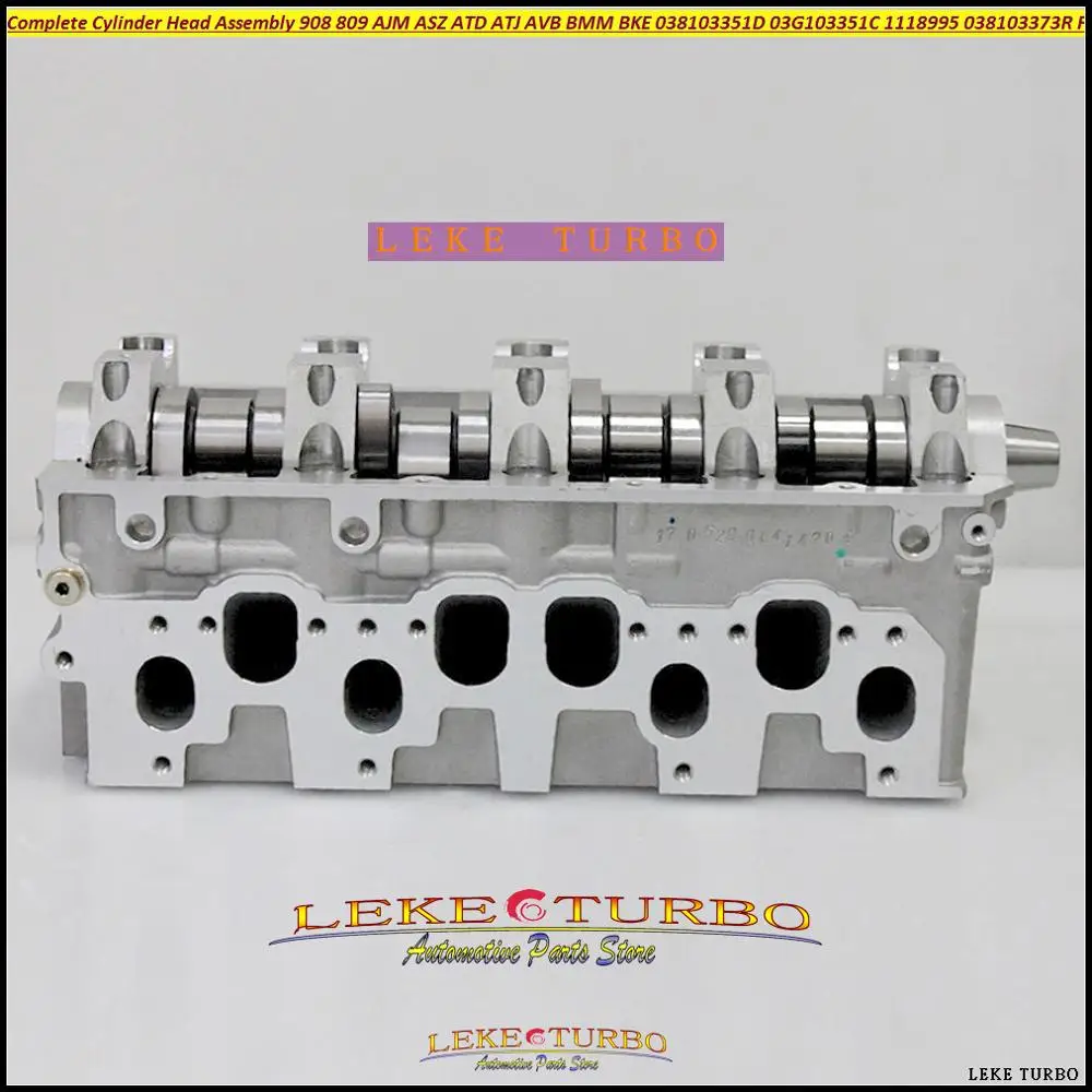 Complete Cylinder Head Assembly 908 809 AJM ASZ ATD ATJ AVB BMM AVF BKE 038103351D 03G103351C 1118995 For Ford For Audi V-W 1.9L