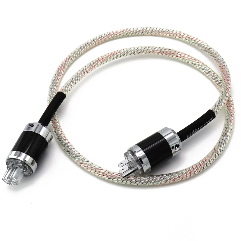 

Hi-End carbon fiber US/EU/AU version power plugs connector 9 cores 16AWG 7N silver plated OCC Hifi power cable