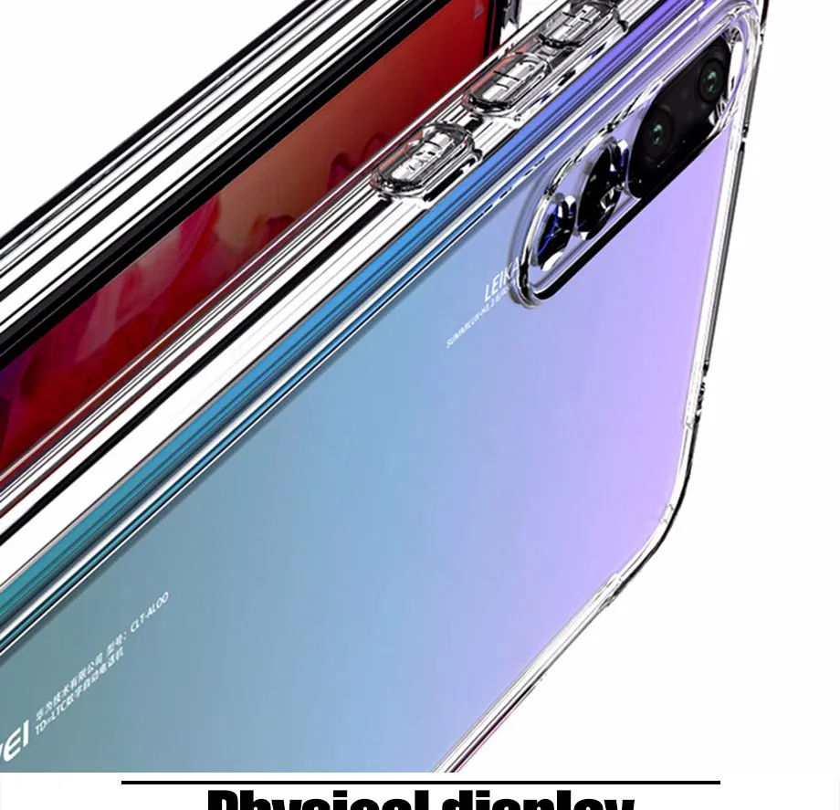 Luxury Soft Case For Huawei P20 P30 Lite Pro Protective Transparent Case Mate 20 30 Lite Honor 20 Lite Pro Silicone Back Cover