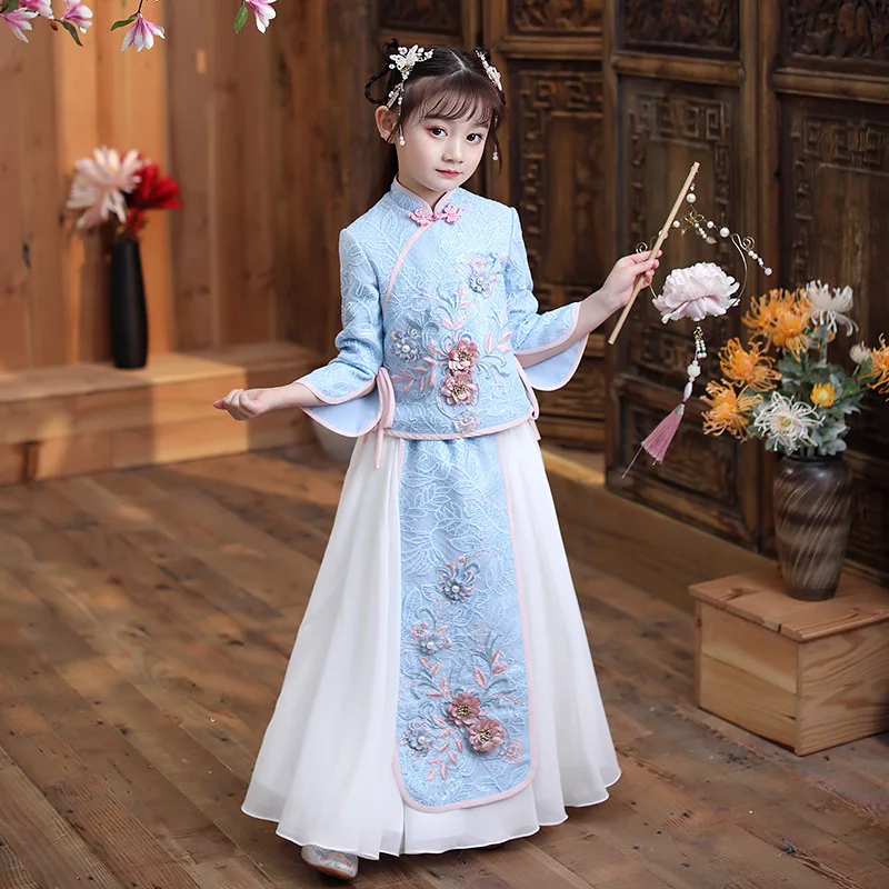 

Children'S Hanfu Girls Chinese Style Super Fairy Dress Little Girl'S Antique Costume Dress Baby Gown Spring And Summer Clothing