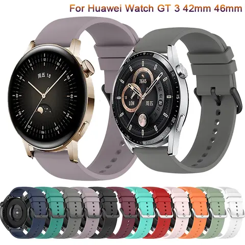 Bracelet en Silicone pour Huawei montre GT3 GT 3 GT2 2 42mm 46mm montre intelligente Honor montre magique bracelet de remplacement bracelet