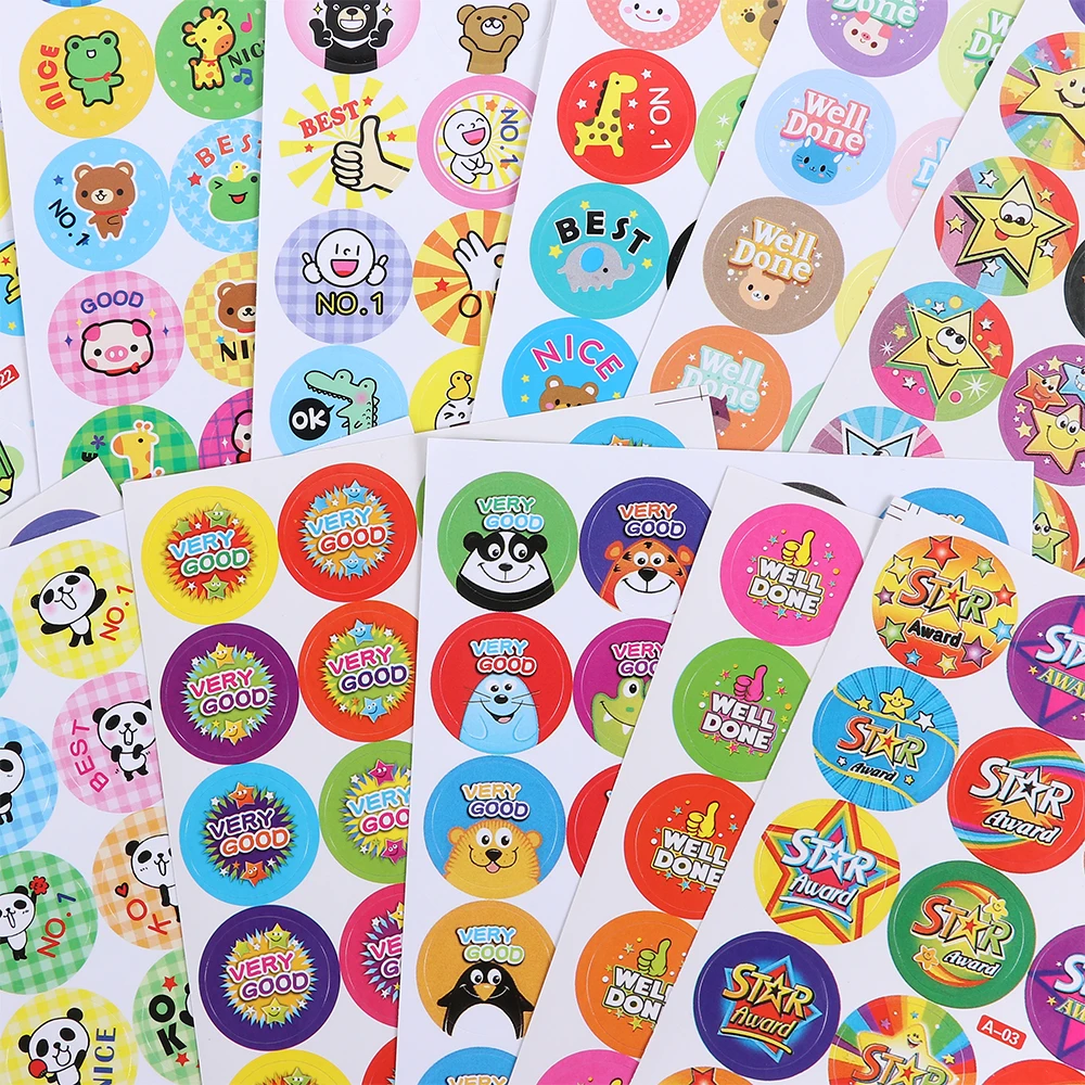 240pcs Cute Star Cartoon Reward Stickers School Teacher Students Motivational Stickers For Kids Classic Toys Words Sticker Label