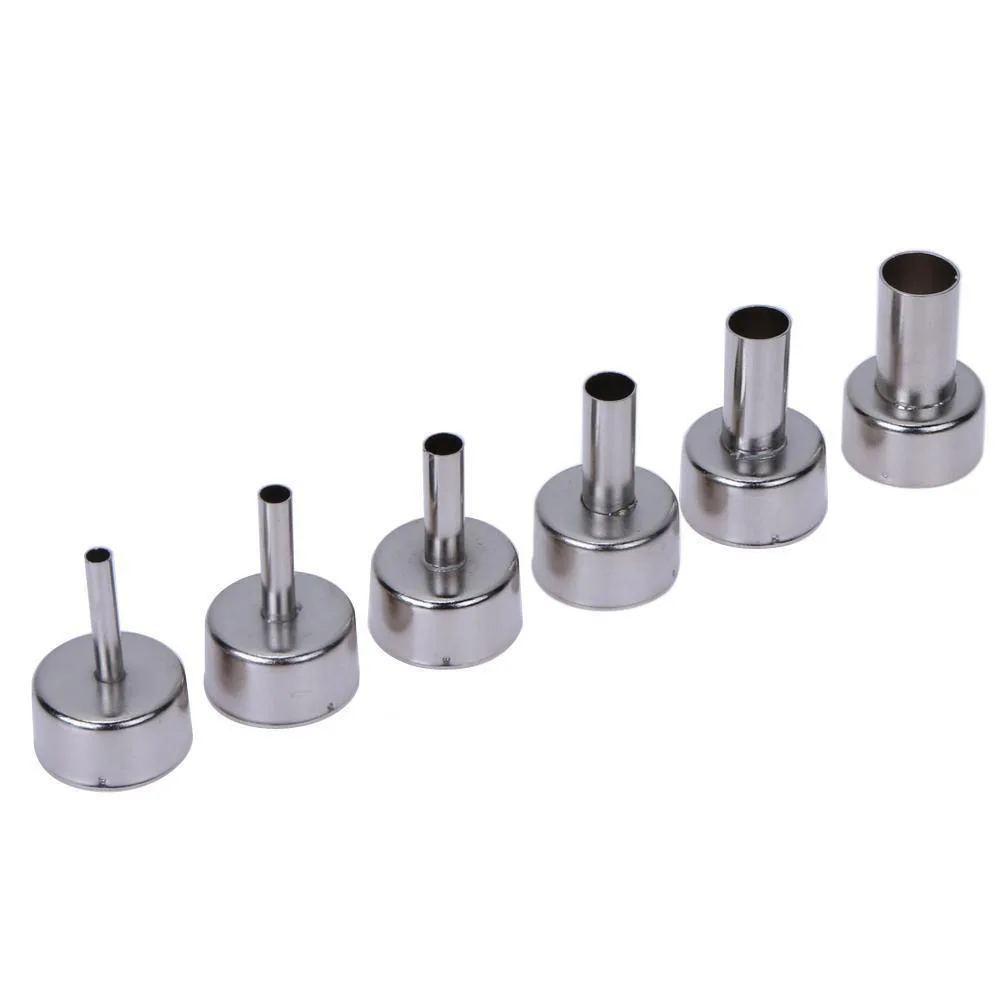 6Pcs/Set Universal Hot Air Station Round Nozzles Soldering Welding Tool For Hot Air Gun 85885A 858D 868 878 Heat Resistant 22mm