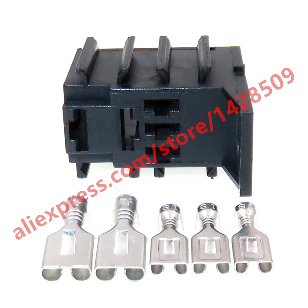 1 Set 5 Pin Car Wire Harness Unsealed Socket 4.8 6.3 Series Composite Connector Auto Modification Accessories