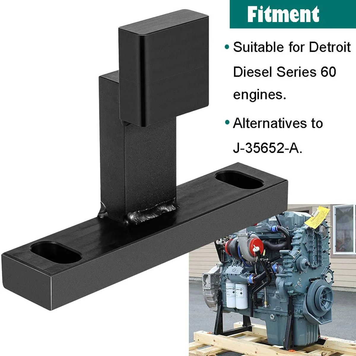 ESUYA Cam Gear Retaining Tool J-35652-A Fits for Detroit Diesel 60 Series Alternative to OEM M30116 Black