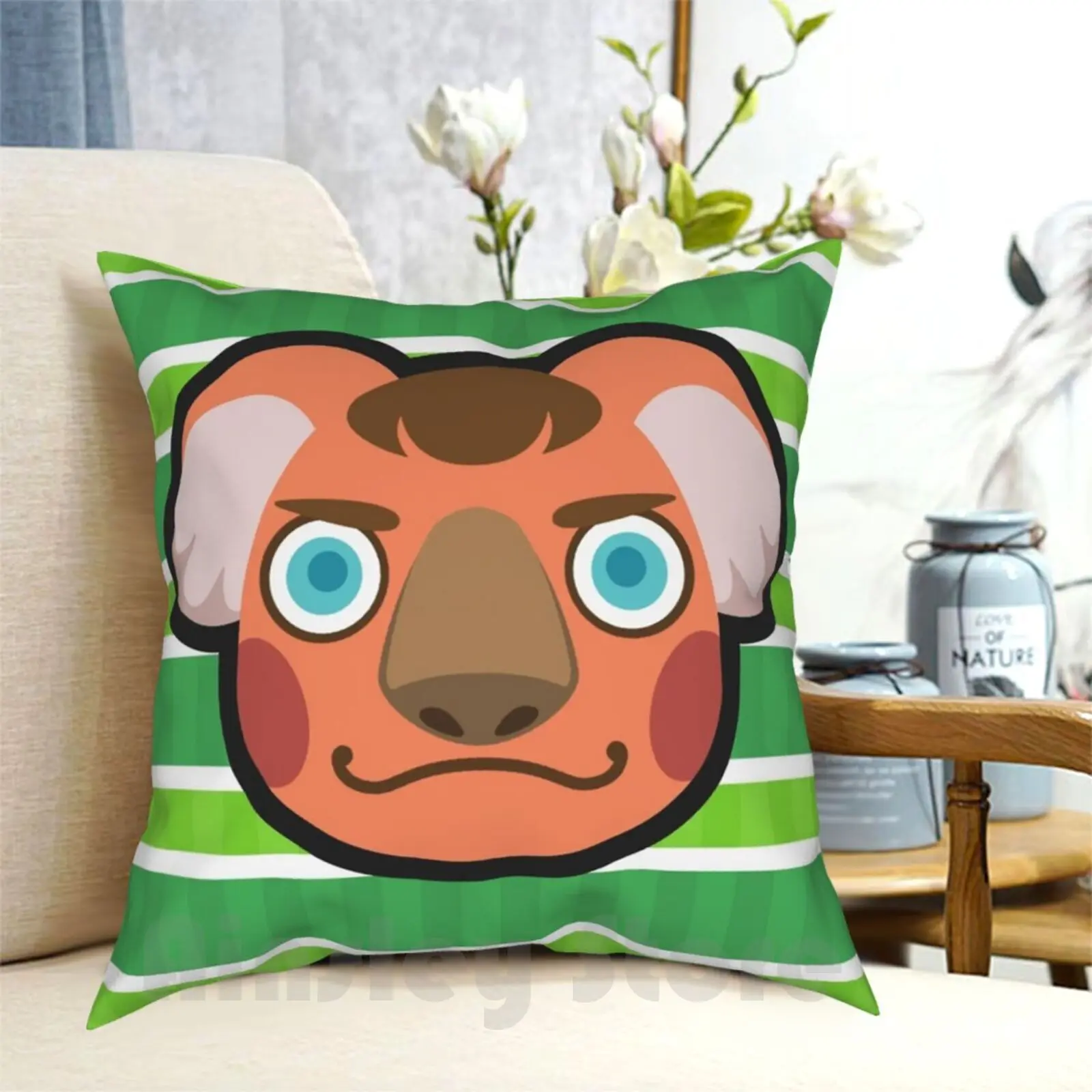 Canberra Animal Pillow Case Printed Home Soft Throw Pillow Canberra Koala Animal New Leaf Acnl Happy Home Designer