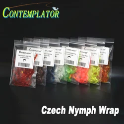 8Meter Vliegbindset Pupa Nimf Worm Body Wrap 8 Kleur 3Mm Breedte Flex Stretch Scud Back Caddis Vliegt huid Stonefly Synthetisch Materiaal