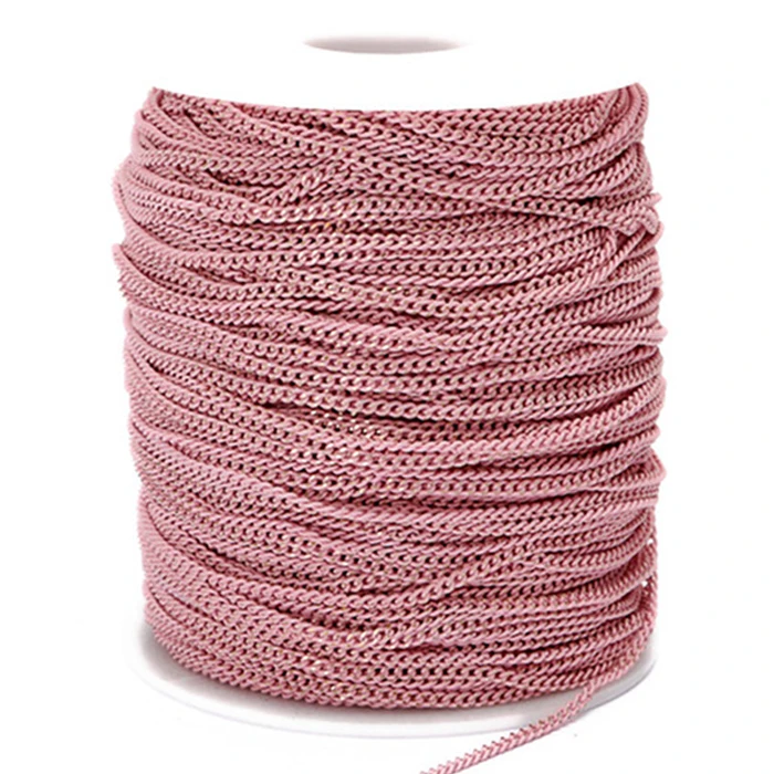 5Meters 2x3mm Colorful Chains Pink Black Blue Necklace Chains for DIY Jewelry Making Accessories Components Bulk Wholesale