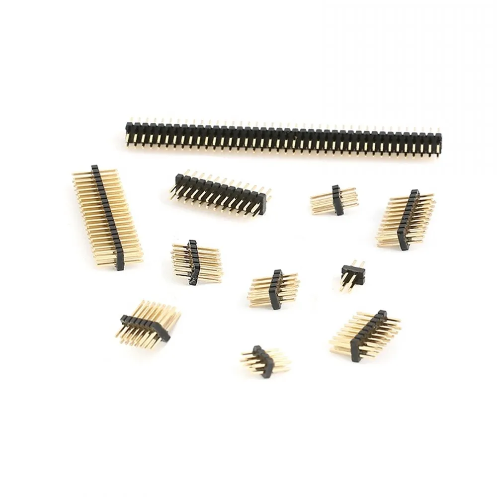 

200pcs 1.27mm Double Row Male 2~50P 1.27 Breakaway PCB Board Pin Header Connector Strip Pin header 2*3/4/5/6/7/8/10/12/15/20/40p