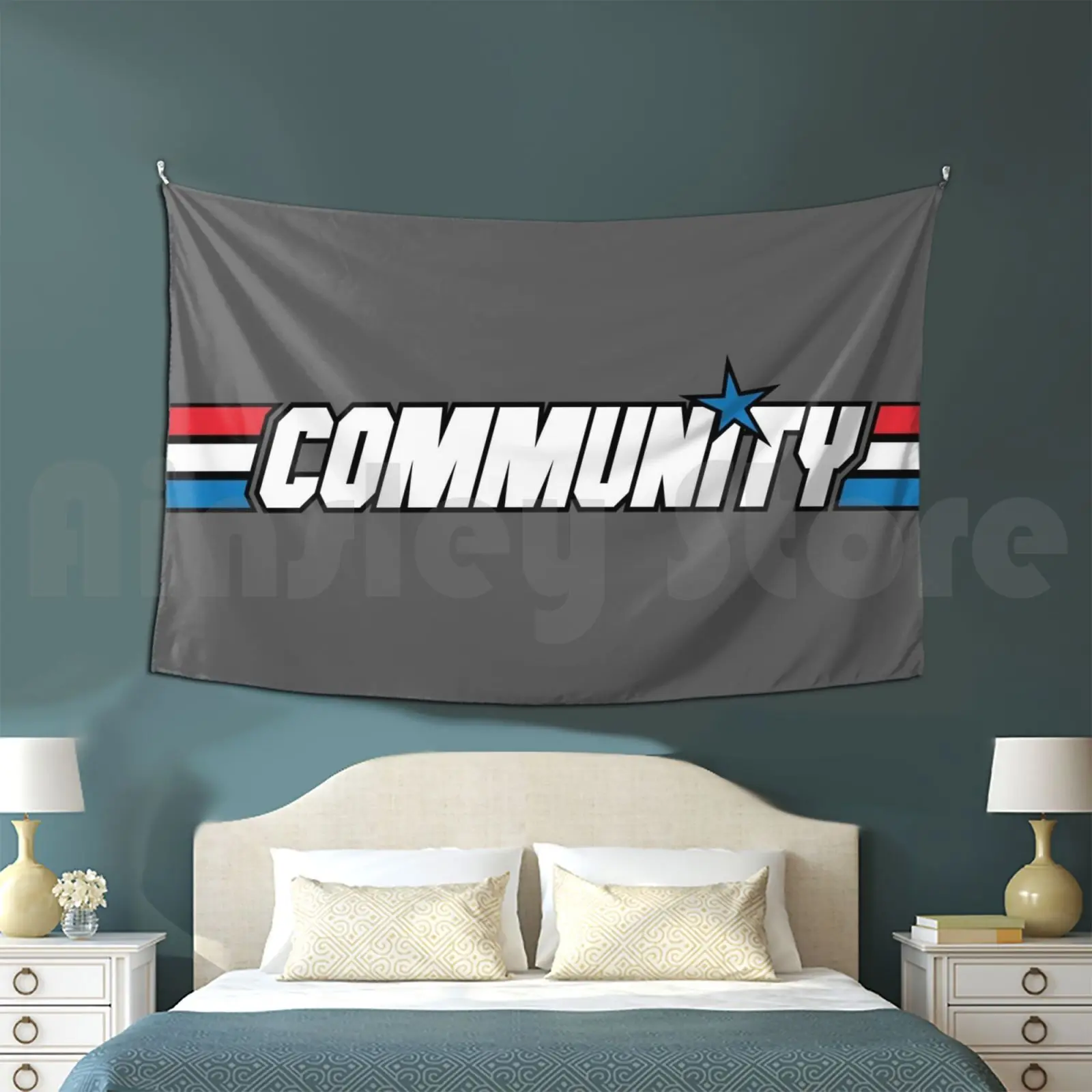 Community-Gijoe Tapestry Living Room Bedroom Community Greendale College Gijoe Winger Britta Jeff Dean