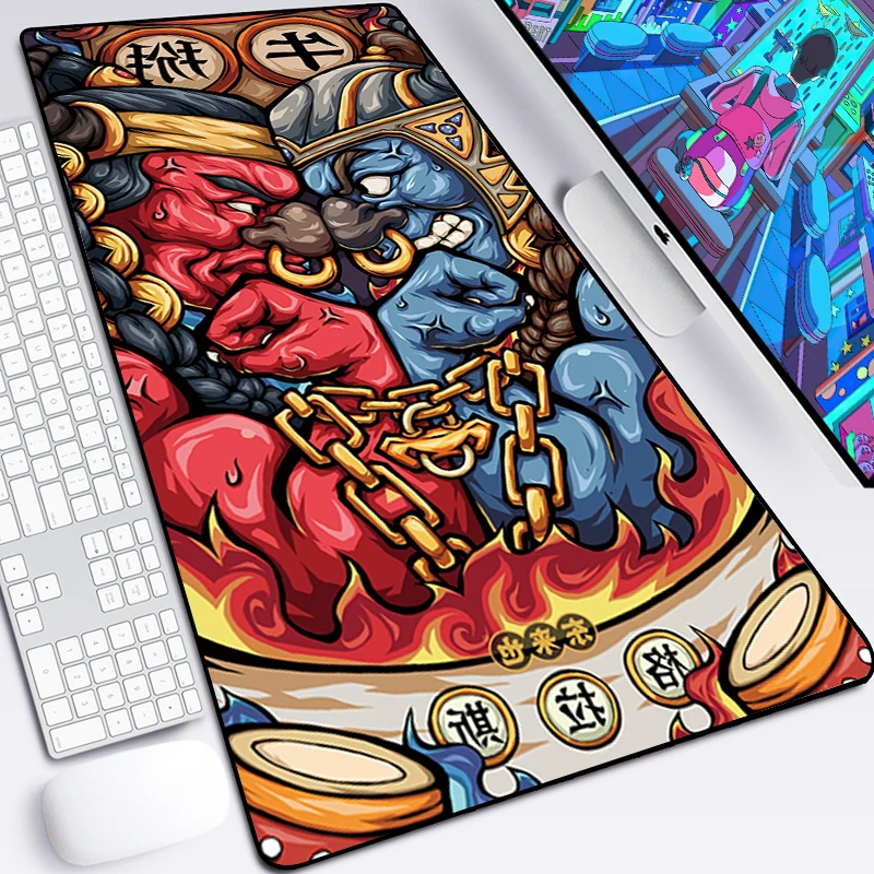 Elementos do estilo chinês mouse pad acessórios de jogos não-deslizamento mesa teclado tapete de mesa gamer computador tapete de borracha dragão mousepad