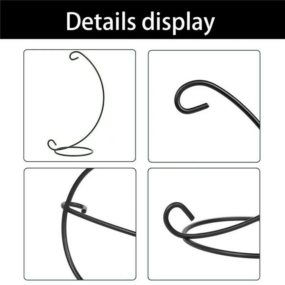 5/10pcs Iron Stand Christmas Hanging Bauble Holder Stand Hanger Tree Plant Light Xmas Gift Iron Holder Flower Basket