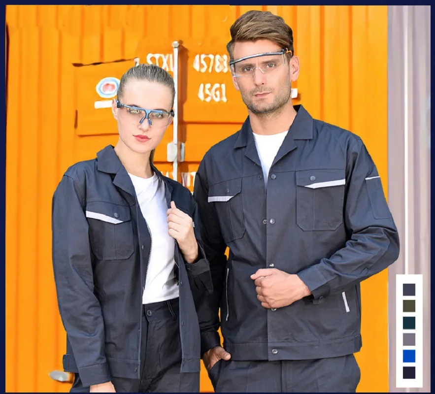 100% Cotton Welding Clothing Men Women Jacket+Pants Summer Thin Machine Repairmen Welder Auto Workshop COverall Durable Uniform