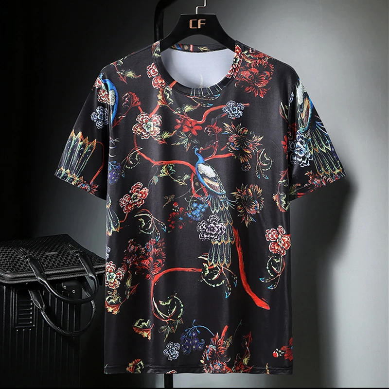 Oversize T-shirts Men Big Size 10XL Tops Tees Summer Hip Hop Casual Animal Graffiti Tshirts Plus Size 9XL10XL Clothes Baggy