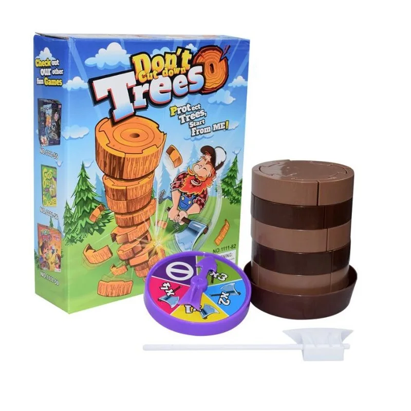 

Competitive tree cutting parent-child interactive math calculation tree felling toy balance game Family Party Game