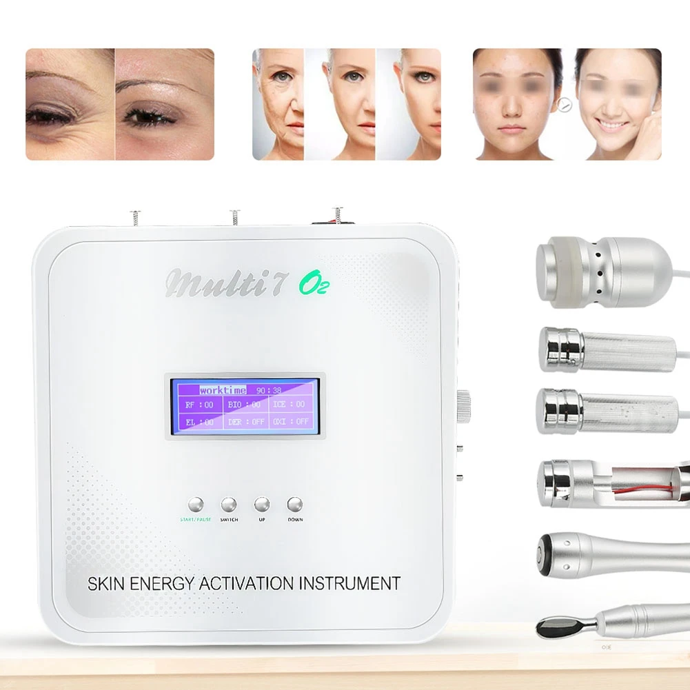 Facial Rejuvenation RF Hydro Oxygen Jet Spray Lifting Micro Current Facial Machine