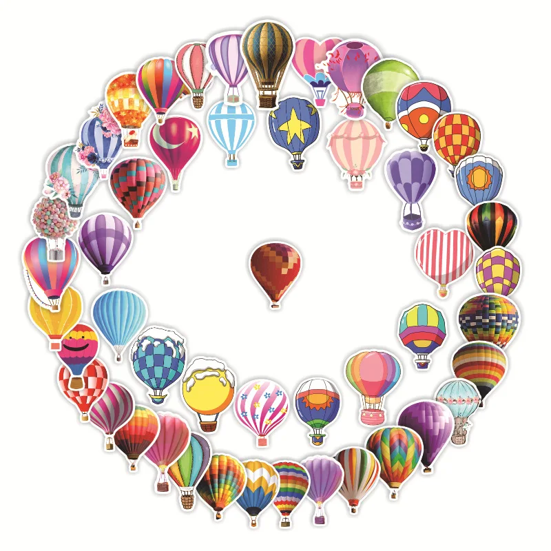 10/30/50PCS Symphony Hot Air Balloon Stickers For Waterproof Decal Laptop Motorcycle Luggage Snowboard Fridge Phone Car Sticker