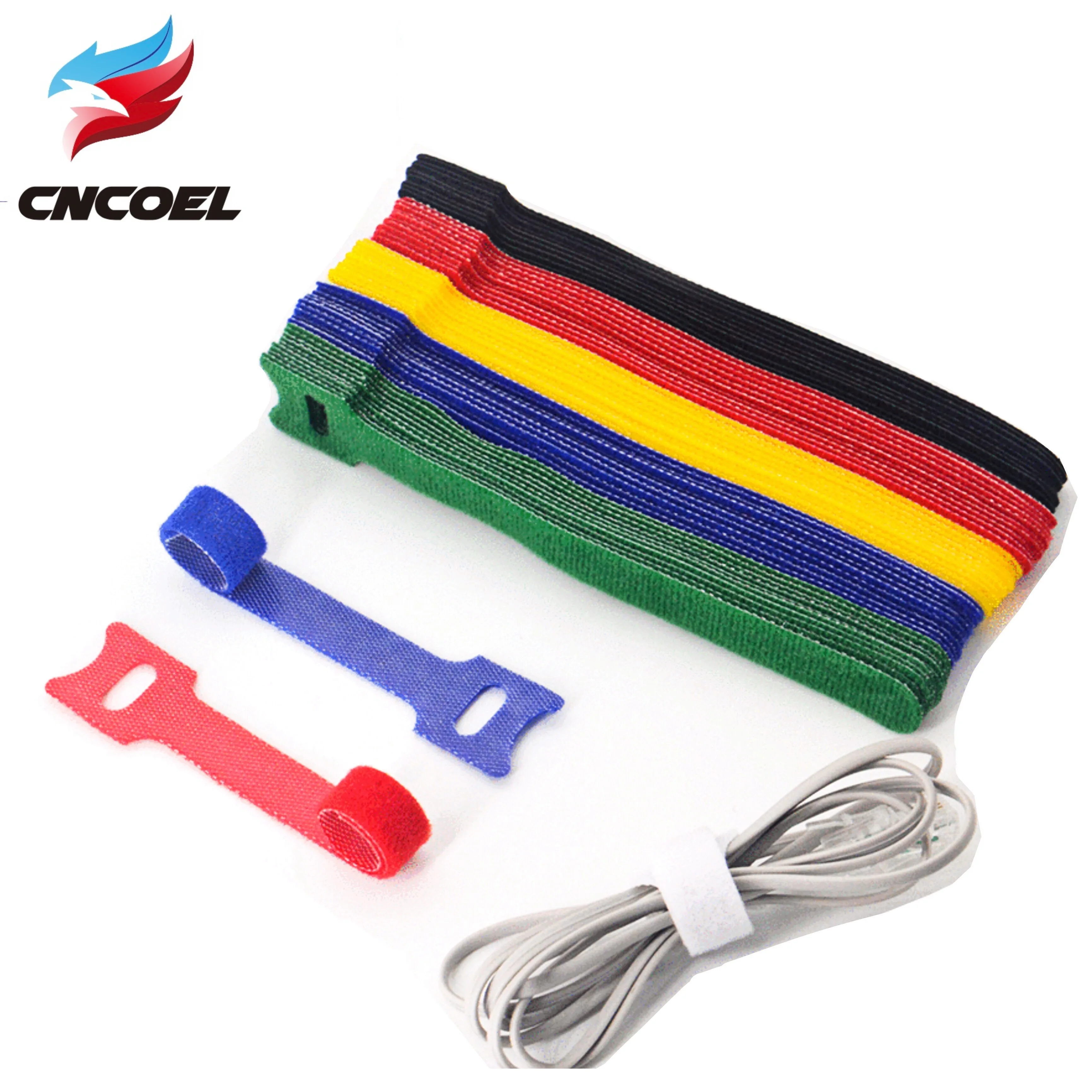 50 Pcs T Type Cable Tie Wire Storage Cable Power Cable Tie Wire Cable Cord Nylon Strap Hook Loop Ties Tidy Organiser Tool