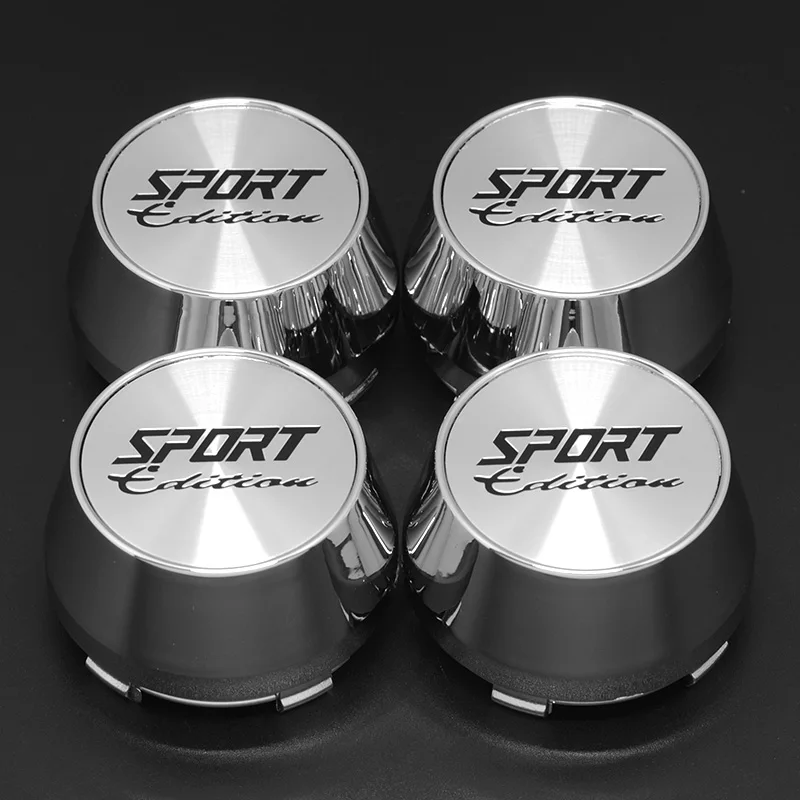 4PCS Universal High Quality 60MM Car Wheel Rim Center Hub Cap SPORT Edition Logo Wheel Hubcap Refit Decorative Cover