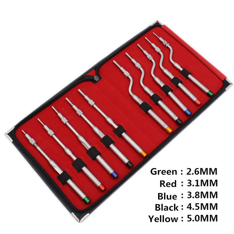 VVDental 5 Pcs/Set Dental Implant Osteotome Instruments Sinus Lift Curved And Straight Dentist Tools Dental Surgical Tools