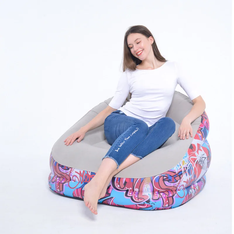 

Jilong Flocking Comfortable Inflatable Air Recliner Leisure Sofa PVC Portable Mattress Eco-Friendly Wholesale