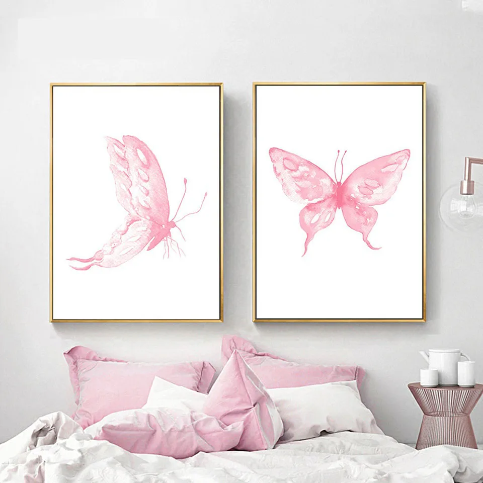 

Canvas Pictures Home Decor Nordic Style Paintings Butterfly Wall Art HD Prints Hotel multicolor For Living Room Poster Modular