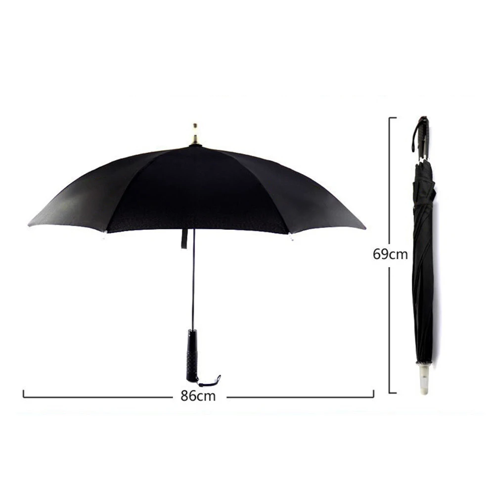 Creative Colorful Flash LED Light Windproof Sun Rain Night Umbrella