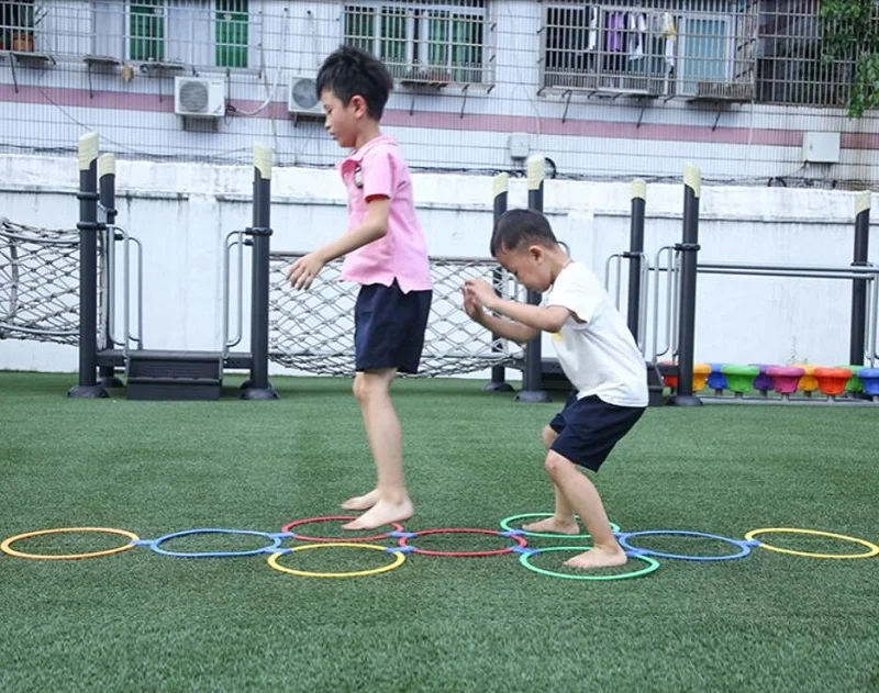 어린이 감각 플라스틱 점프 원 격자 게임 스포츠 점프 야외 부모-자식 게임 점프 장난감