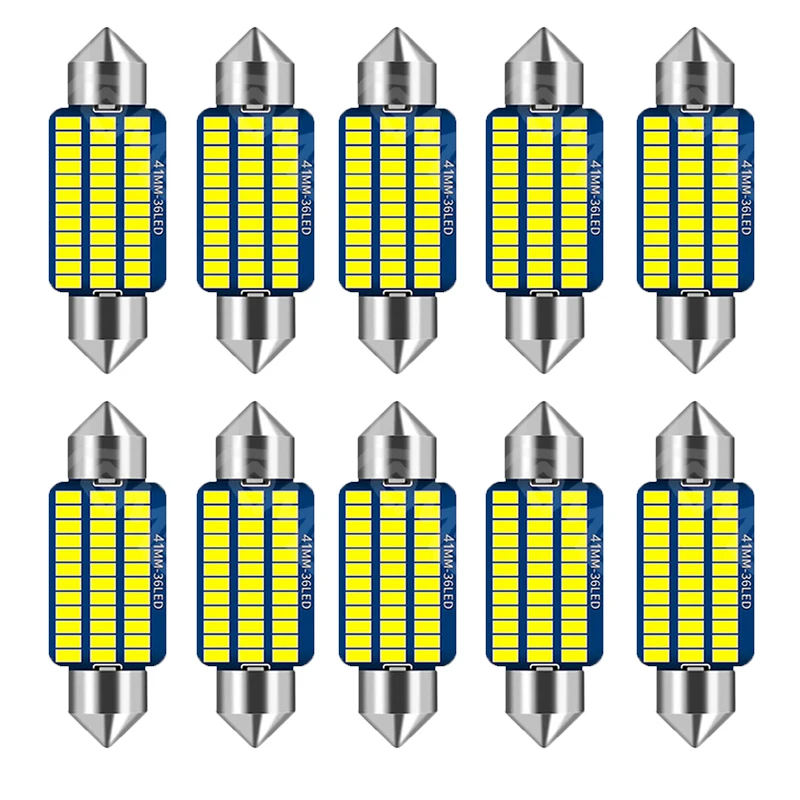 

10PC C5W LED Canbus Festoon 31mm 36mm 39mm 41mm canbus Interior Reading Light License Plate Lamp White