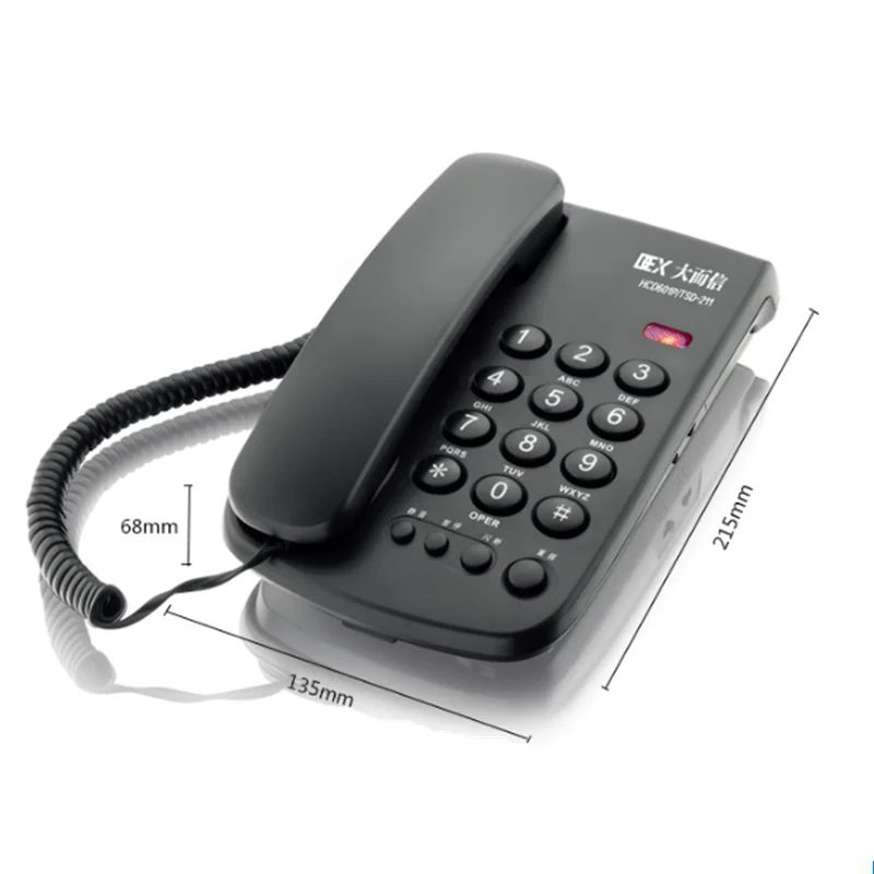 

Business Office Telephone Family Room Hotel Telephone Fixed Landline English Version Desktop Wall-mounted Landline