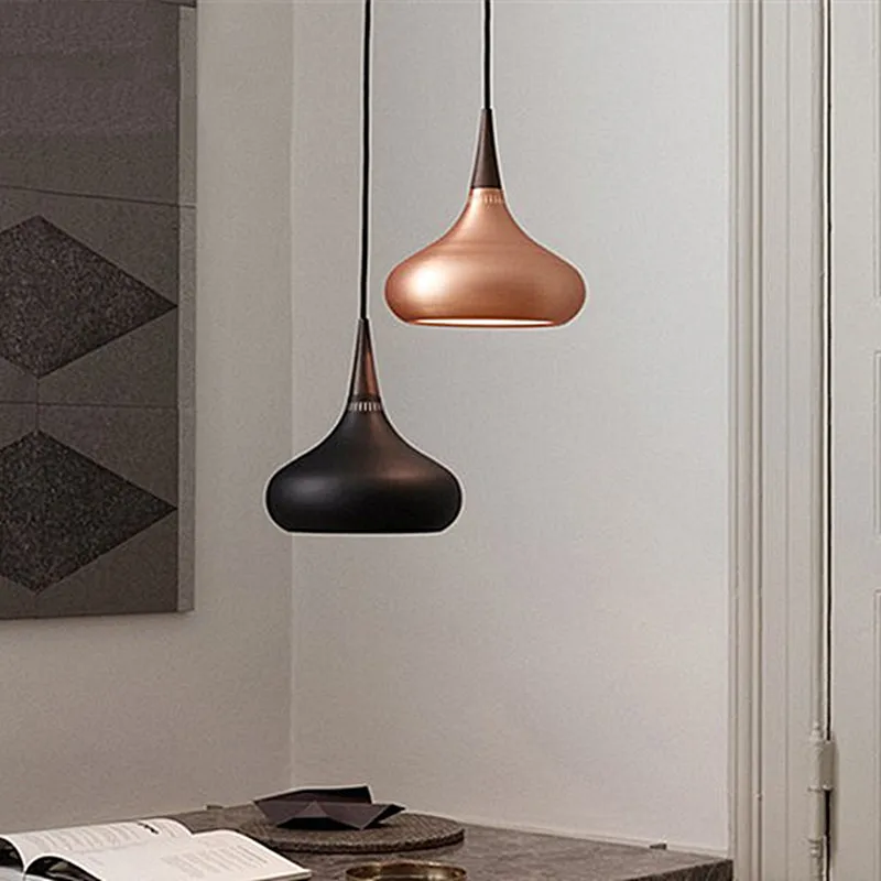 post-modern wood pendant lamp Danish Orient Pendant light minimalist aluminum light Bar clothes shop dining room lamps