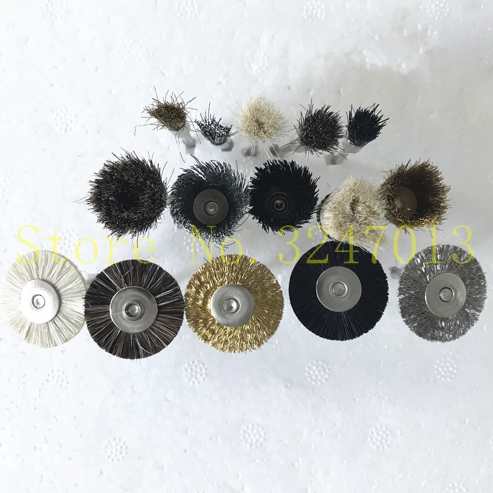 15PCS/SET Wire Wheel Brushes Buffing Wheel for Rotary Dremel Accessories