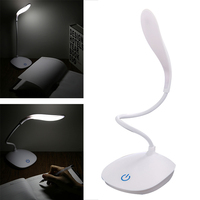 14 LEDs Dimmable LED Desk Lamp Touch Control Reading Light Flexible 3 Modes Table Night Light USB Rechargeable For Home Office