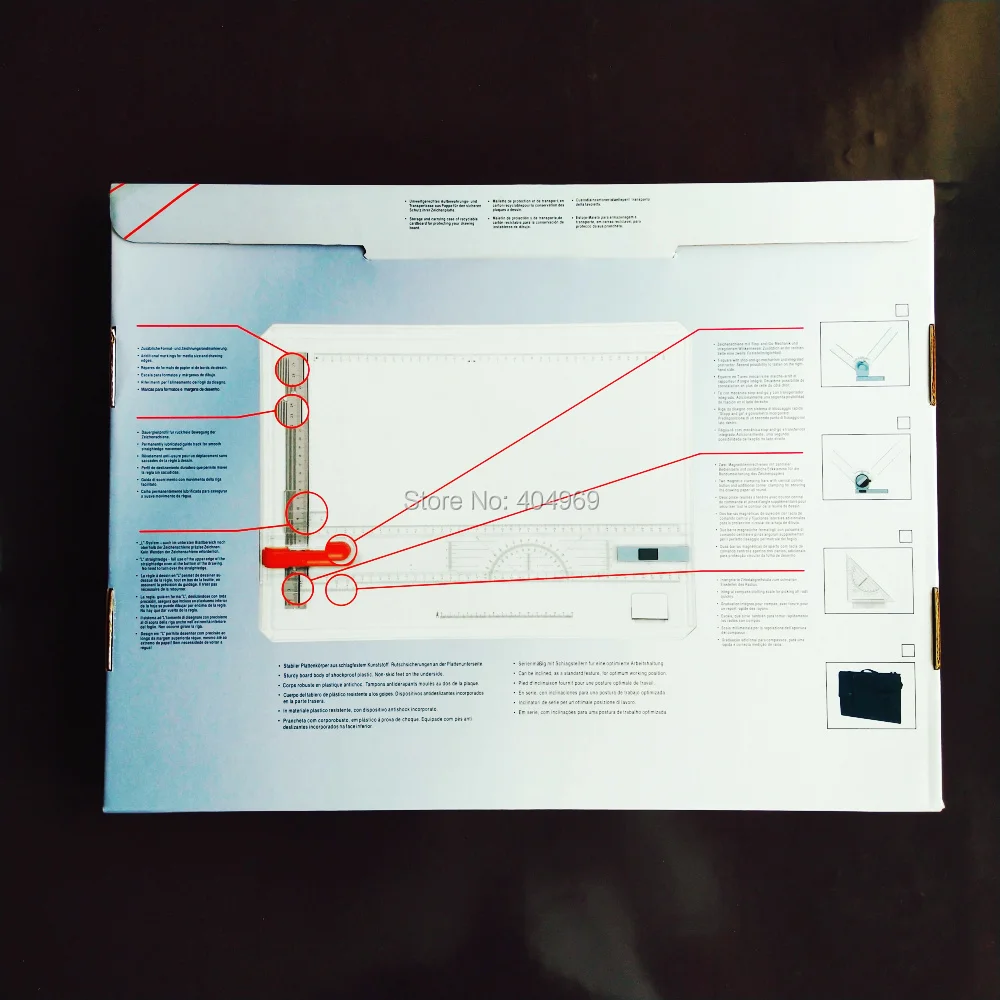 GPR002 tablero de dibujo a3 rojo