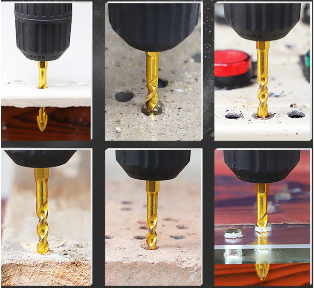 1pcs Lengthen and Ordinary Cross Hex Tile Bits Glass Ceramic Concrete Hole Opener Kit Hard Alloy Drill