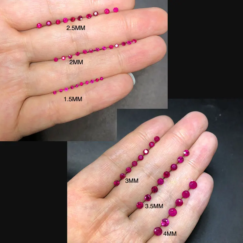 100% Natural Ruby Loose Gemstone 1 PC For  Silver and Gold Mounting Diy Women Ring Fine Jewelry Accessories Party Gift Wholesale