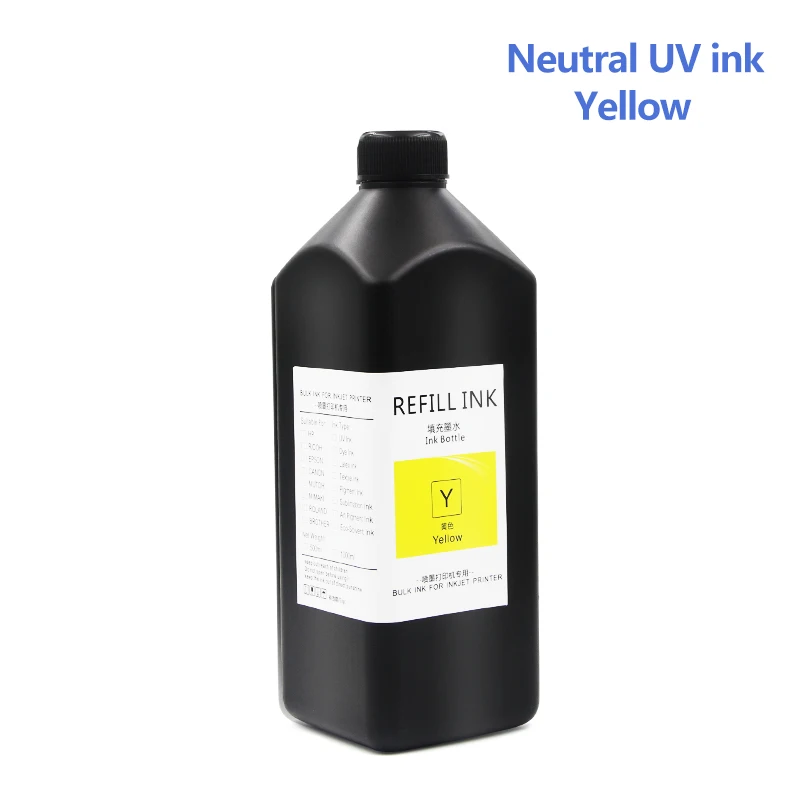 Juego de tinta UV suave para impresora EPSON DX4, DX5, DX7, DX10, XP600, TX800, cabezal de impresión de cama plana, materiales duros suaves, botella de 1000ml