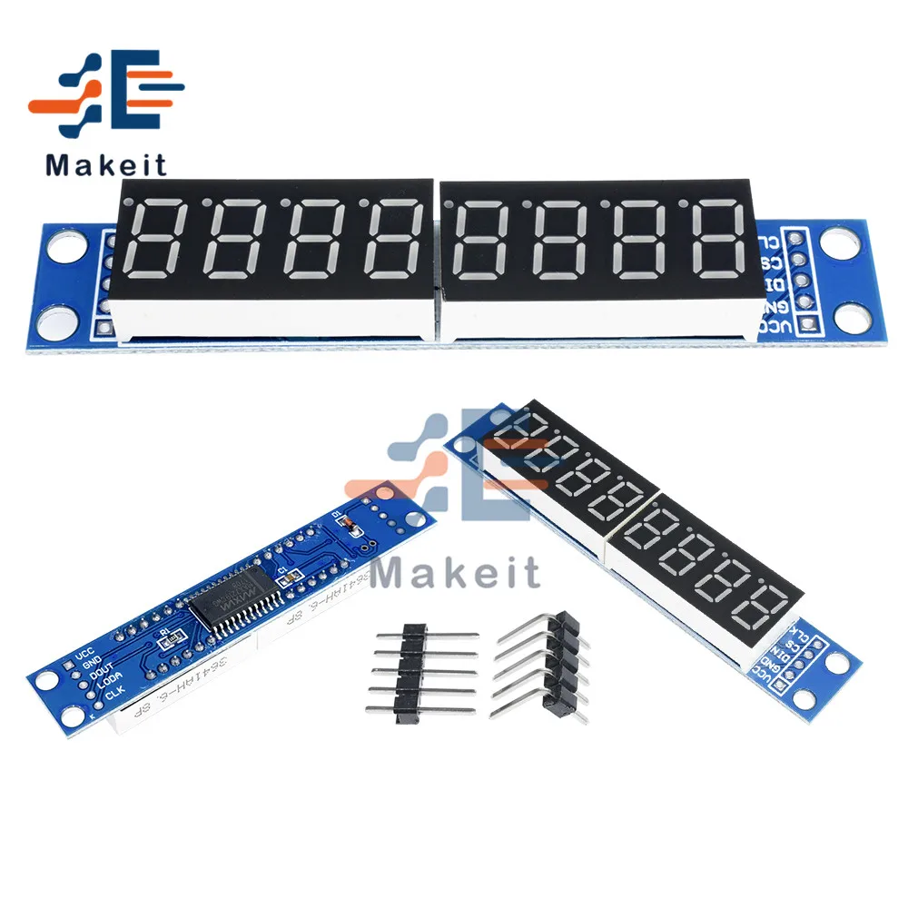 MAX7219 LED Digital Display Module 8 Digit LED Dot Matrix 7 Segment MCU Microcontroller 3.3V 5V Serial Driver for Arduino