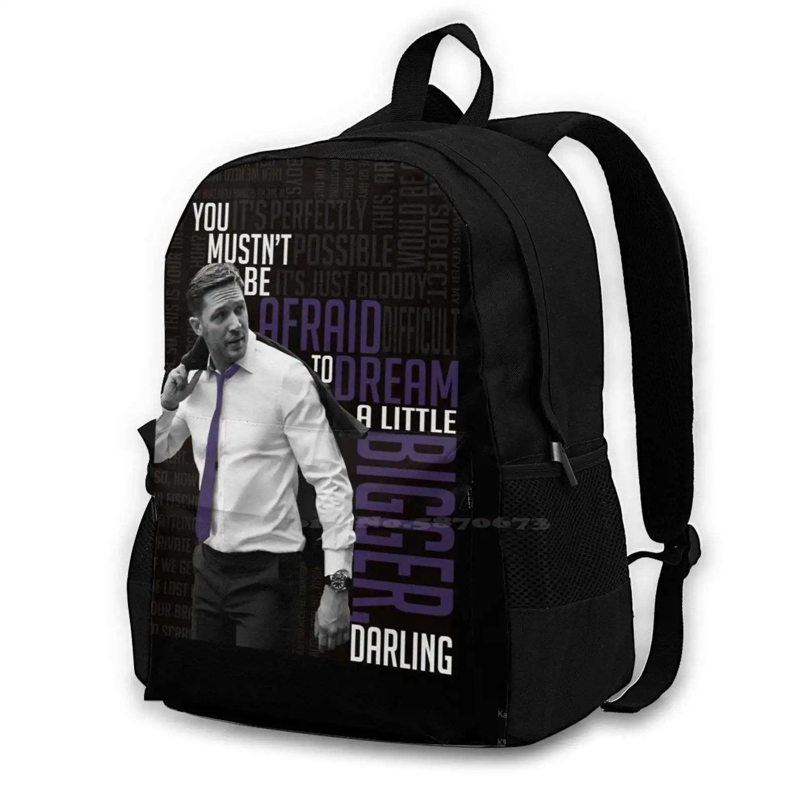 New Arrivals Unisex Bags Casual Bag Backpack Inception Tom Hardy Mustnt Be Afraid To Dream A Little Bigger Darling